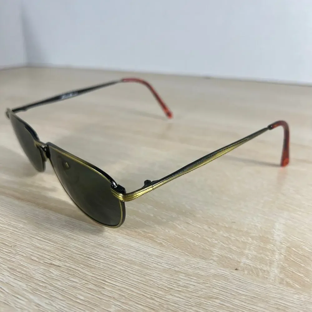Vintage Eddie Bauer PIO SQ 1426 G Sunglasses Brushed Gold Excellent Condition